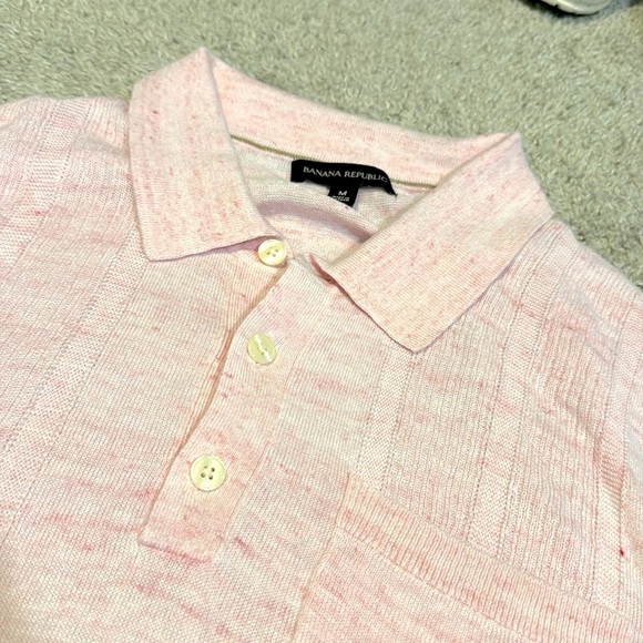 Banana Republic Cotton - Linen Sweater Polo - Picture 1 of 2